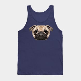 Pug Low Poly Art Tank Top